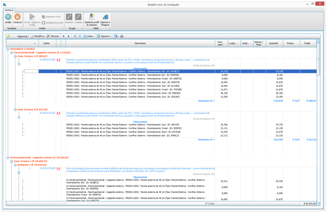 analisi voci computo